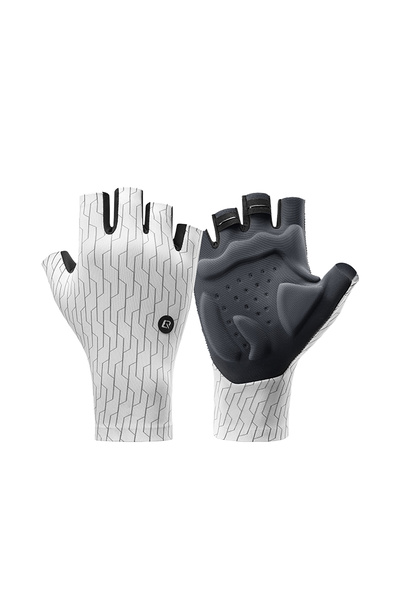 Other Rękawiczki rowerowe kolarskie szosowe rozmiar S - biało-czarne