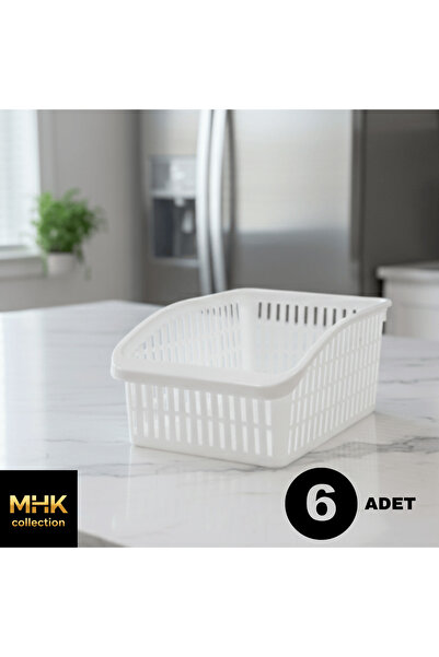 MHK Collection 6 Large Deep Organizer Baskets for Inside the Refrigerator