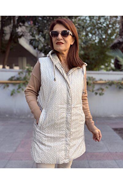 DenizEge Italian Double-Sided Vest Beige