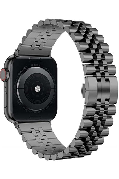 Zomee Stainless Steel Apple Watch Band Strap 42 44 45 49MM Black