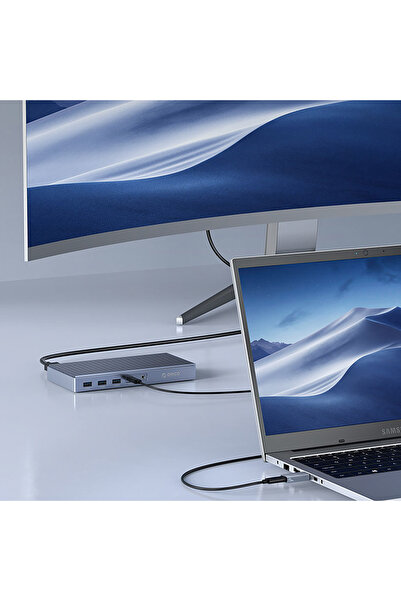 Other Adapter AH-AC10 przejściówka USB-C na USB-A - szary