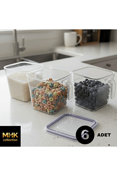 MHK Collection 8 Pieces Crystal Square Refrigerator Organizer 1.6 Lt