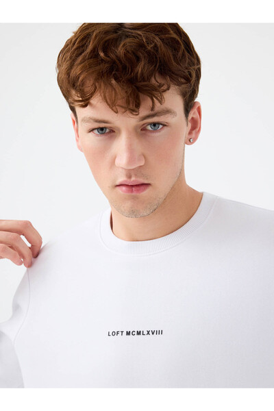 Loft Regular Fit Beyaz Erkek Sweatshirt Lf2034268