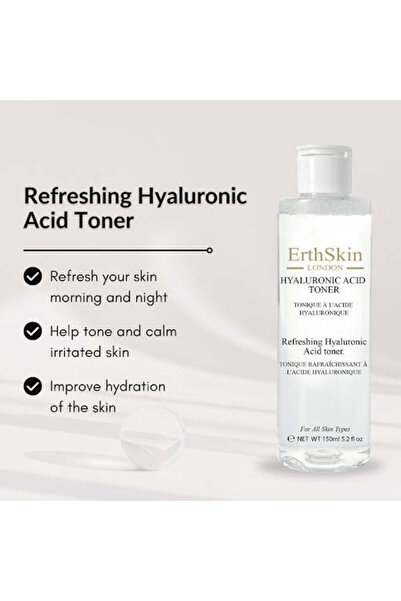 Erth Skin London Toner revigorant cu acid hialuronic 150 ml