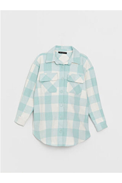 LC Waikiki Lcwaikiki Maternitygreen Plaid Long Sleeve Pregnant Woodcutter Shirt Coat