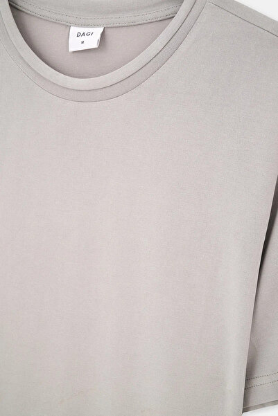 Dagi Γκρι μπλουζάκι με κοντό μανίκι κανονικό μπλουζάκι