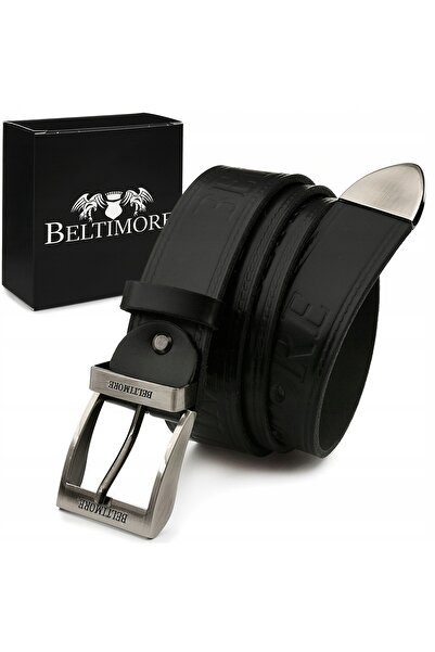 Other Curea bărbătească din piele premium, lățime 4 cm, negru clasic, piele B...