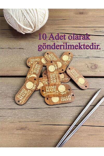 ASUDE HEDİYELİK 10 قطع من العلامات الخشبية الريفية المصنوعة يدويًا