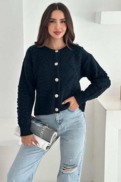 Noa Noa Жіночий трикотажний кардиган з ґудзиками