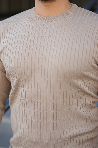 comstar Ανδρικό πλεκτό πουλόβερ με μακρύ μανίκι με λαιμόκοψη