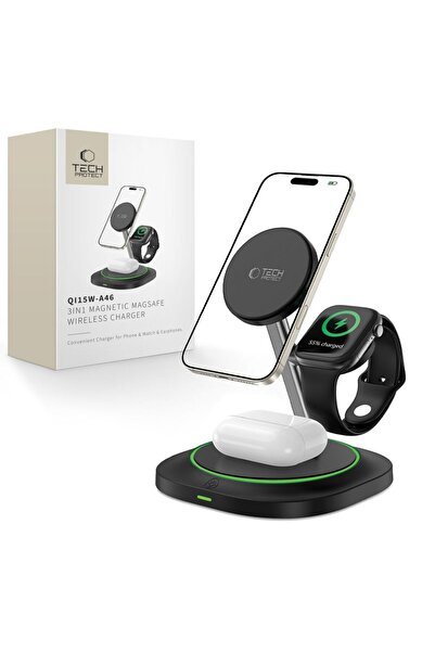 Other Ładowarka indukcyjna 3w1 face smartfona smartwatcha słuchawek Magnetic ...