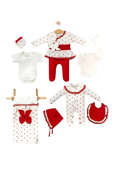 Nami Baby Organic Baby Girl Hospital Discharge Set – 10 Piece Hospital Discharge Set - 100% Cotton