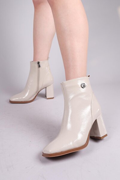 Birikon Μπότες με τακούνι LUCAPA με στρογγυλή πόρπη ΜΠΕΖ