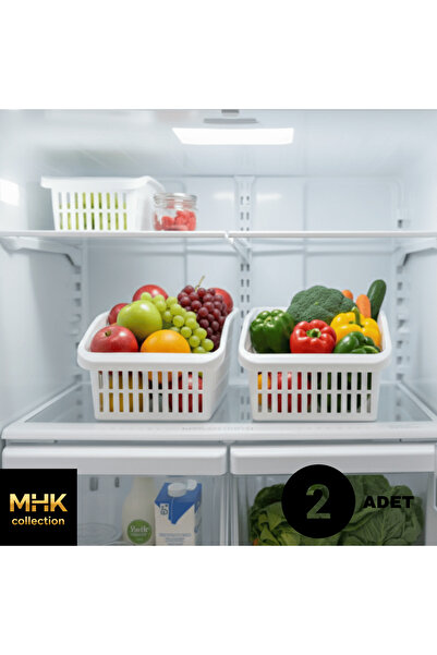MHK Collection 2 Large Refrigerator Organizer Baskets