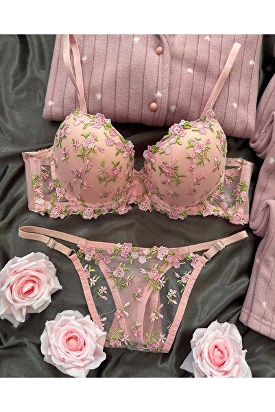 Lena Homewears Women's Patterned Buttoned Premium Termosoft Pajama Set with Underwear