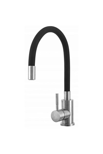 FLEKO Baterie lavoar FZXI-CD451, monocomandă, neagră, cioc flexibil, alamă