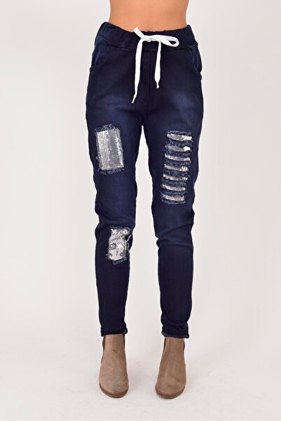 Park Moda TK21722 TERRA SEQUIN DETAILED LYCRA PANTS