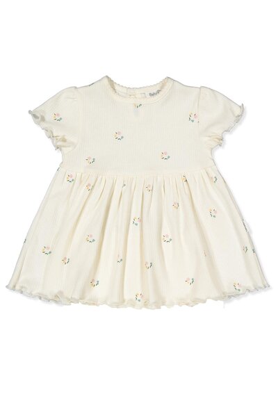 Bebetto İNTERLOK ELBİSE (PINK PEAR) EKRU