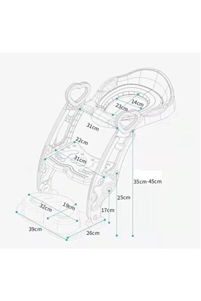 OEM Ladder with toilet reducer and potty for boys blue