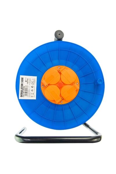 OEM Hepol electric cable reel, 4 sockets, 50 m, 3 x 1.5 mmp, protective contact