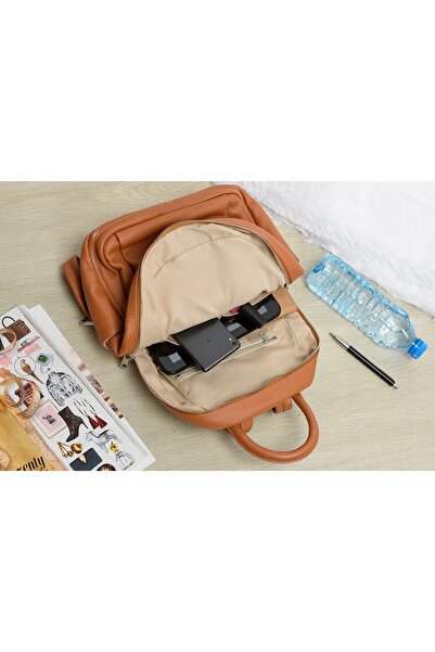 Other Leather Backpack A4 women's roomy solid Italian premium large solid leather