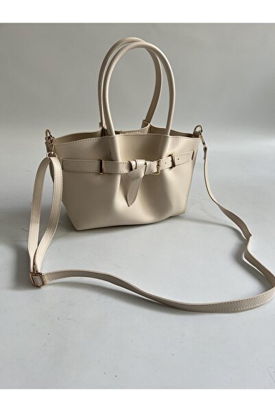 Mia Collection Hey Model Geantă de mână și de umăr pentru femei, crem