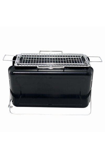 KlugMeister KY3421 charcoal grill, portable suitcase type, steel material, 33 x 20 cm cooking surfac