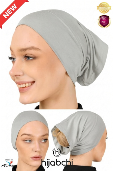hijabchi Практична трубка-боне - з відкритою спинкою - віскозний лікра - світло-сірий