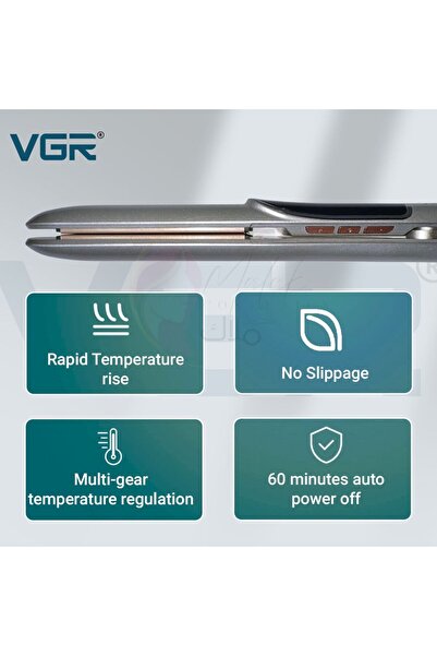 VGR Professional Digital Hair Straightener New Design with LED Display & Ceramic Coating