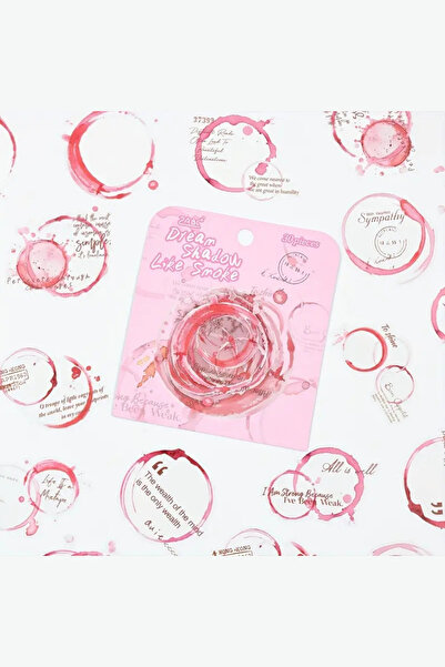 Kolbi Craft 30 قطعة من الملصقات الشفافة المكتوبة باللون الوردي، ملصقات شفافة ...