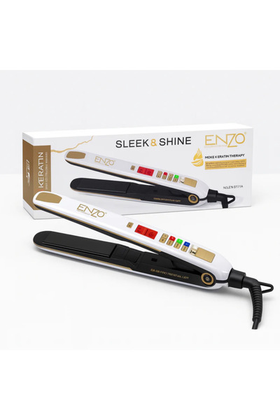Enzo Professional ENZO EN-5111A Professional Hair Straightener – Titanium-Infused Plates with LCD Display