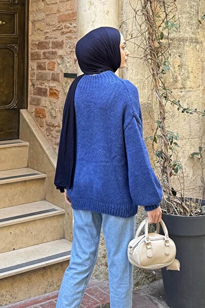 lamelif Πουλόβερ με ψηλό γιακά με μπαλόνι ινδικό