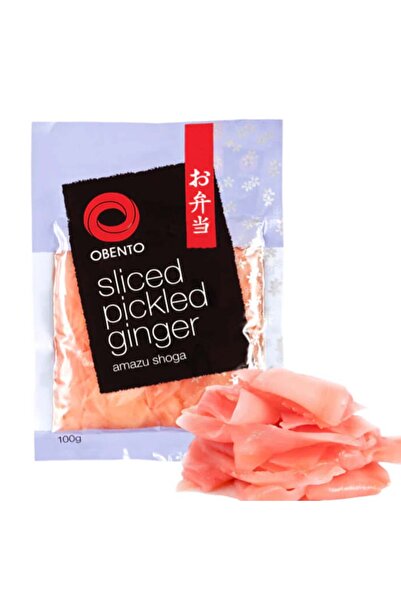 Top Ingrediente Obento - Φέτες μαριναρισμένου τζίντζερ - Μαριναρισμένο ροζ τζίντζερ για σούσι – 100 g