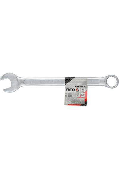 yato Combination Wrench Satin 19 mm, Durable Chrome-Vanadium Steel