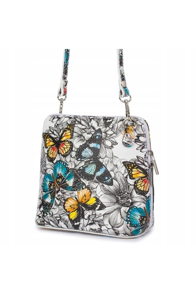 Other Geantă mică de piele, cu fluturi la modă din Vera Pelle italiană K03