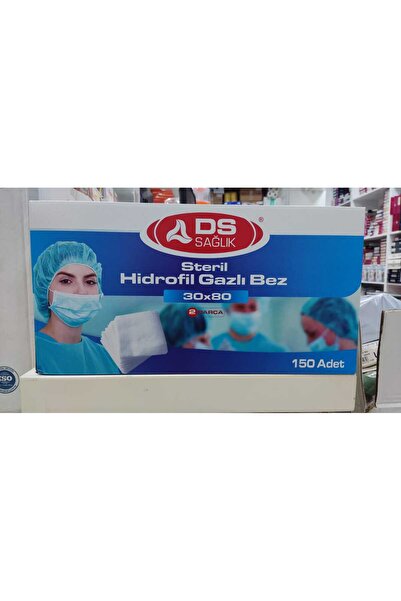 DS Sağlık Ds Damla Health Sterile Hydrophilic Gauze 30X80 2 Pieces 150 Pieces Ds Sterile Gauze 30*80,