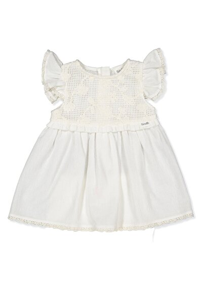 Bebetto فستان منسوج (مجعد) إكرو