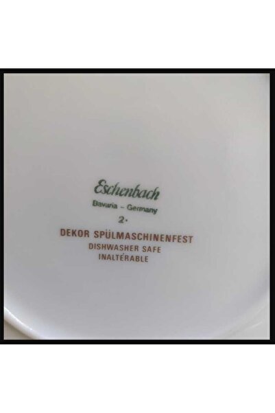 esdekor Eschenbach Bavaria Germany 26 cm Kapaklı Porselen Tencere | Mermer Desenli Bavarian Porcelain