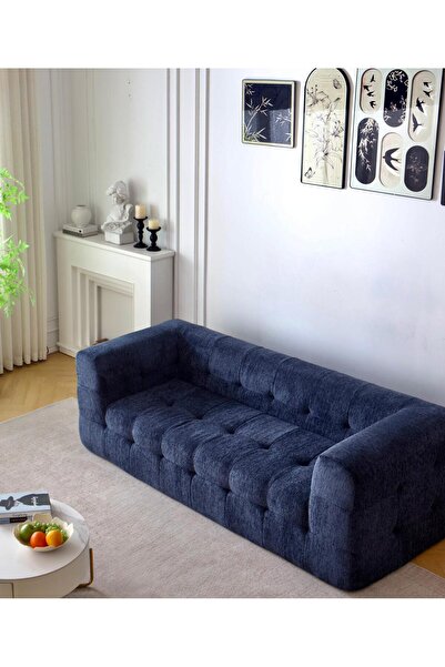 JOJO HOME Canapea Elysium, HD Foam, L x l x h: 200 x 96 x 74cm, Bleumarin