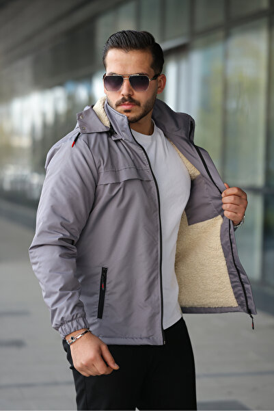 FASİON Winter Fur Men's Coat