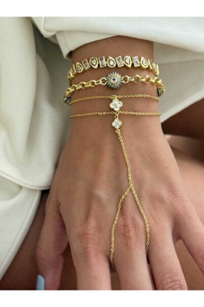 Bubbleatelier Çelik yonca minimal şahmeran bileklik