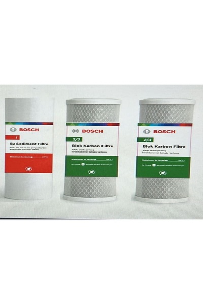 Bosch Profilo Su Arıtma 6 Aylık Bakım Filitre Seti WU11A2-WU01A-WU01A-SU01A2-WU11A