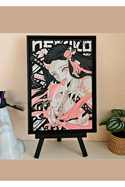 Nezuko - Demon Slayer 3D Printed Poster– Decorative Anime Wall Figure - Souvenirs