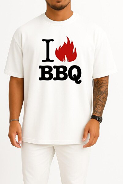 Bahriyeli Collection Oversize Barbecue Grill T-Shirt Babb Bros Bbq Chest Desi...