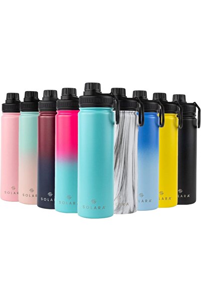 mazn زجاجة مياه معزولة سولارا للمشروبات الساخنة والباردة، مصنوعة من الفولاذ ا...