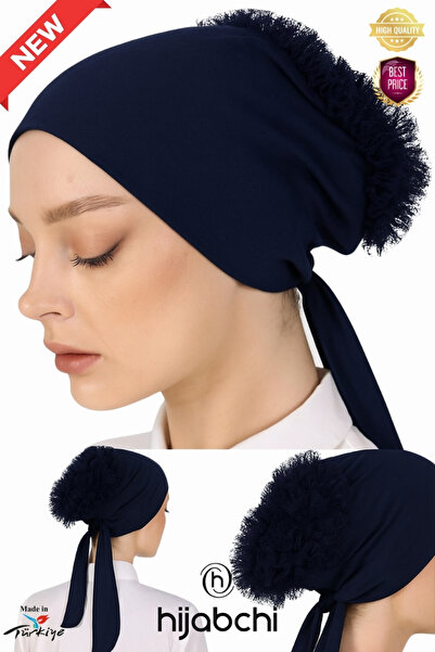 hijabchi Фартушок з рюшами - Зшитий спереду - Трикотажна тканина - Синій