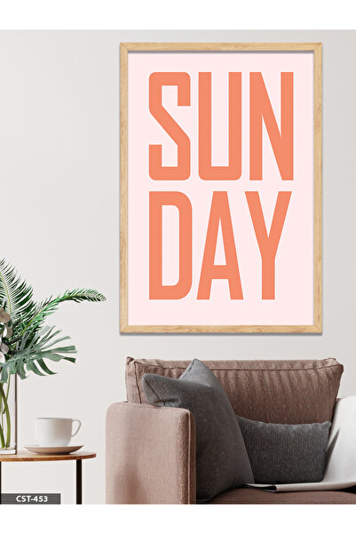 CeSht Tablou într-o singură bucată cu rama din lemn de Sunday