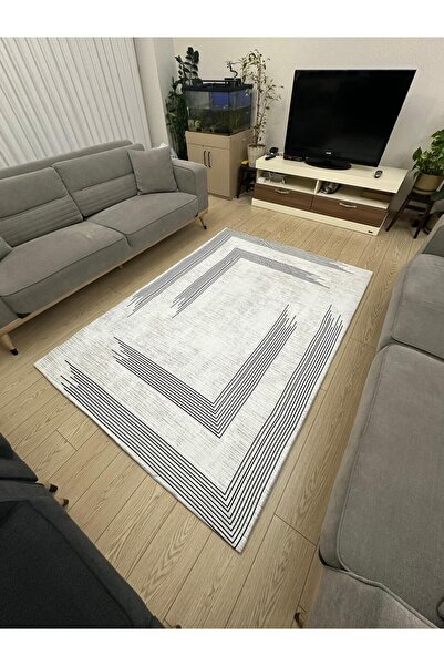 STILHOME Lastikli Mikro Polar Halı Örtüsü - Yıkanabilir - Kalın Kumaş - 4m²=160x230 cm, 6m²=200x300 cm