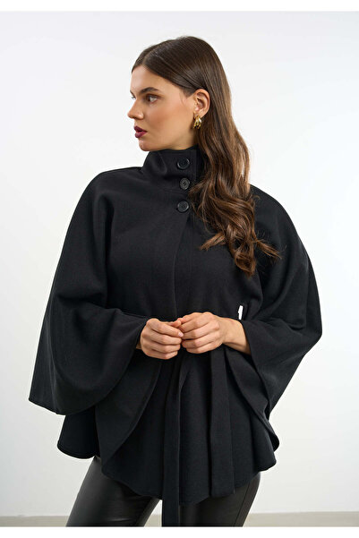 LOKADI Γυναικείο κασετίνι από ύφασμα με κουμπιά και ζώνη πανσόκα