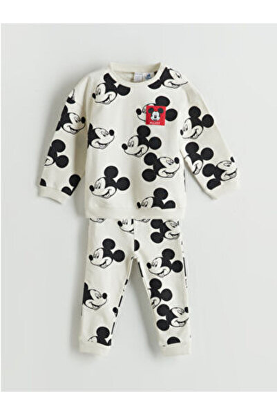 LC Waikiki ARTI-STORE Mickey Mouse lisanslı erkek bebek eşofman takımı, bisik...